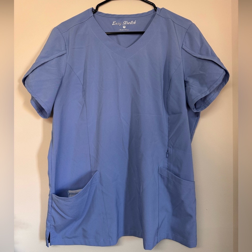Envy Stretch Blue Scrub Top